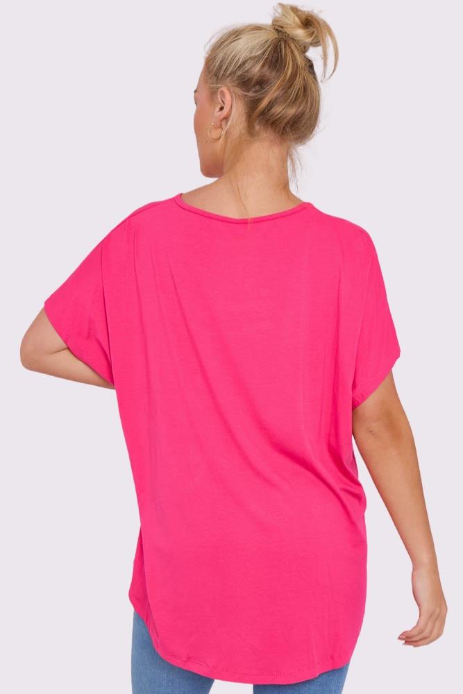 Plain Short Sleeve Top