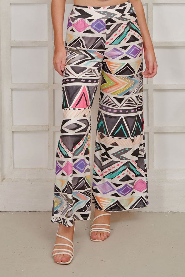 Multi Geometric Print Palazzo