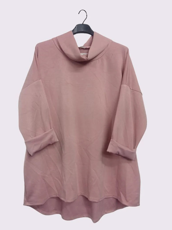 Plain Soft Feel Dip Hem Top