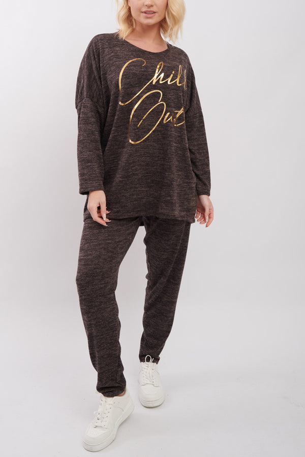 Italian Chill Out Gold Foil Logo Loungewear