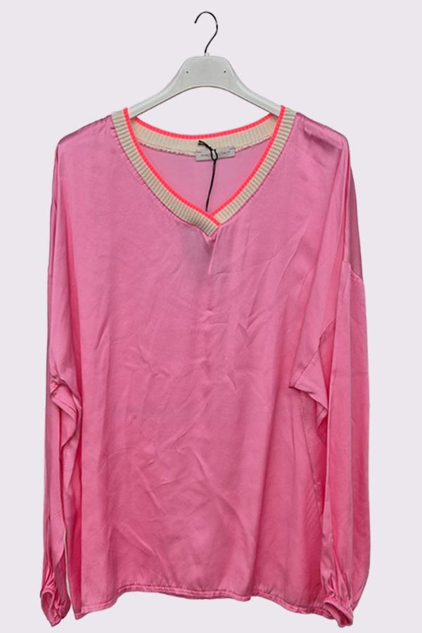 Plain Elasticated Hem Tunic Top