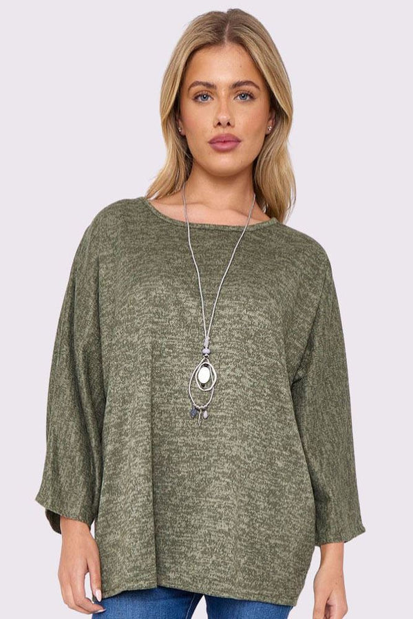 Plain Soft Feel Necklece Top