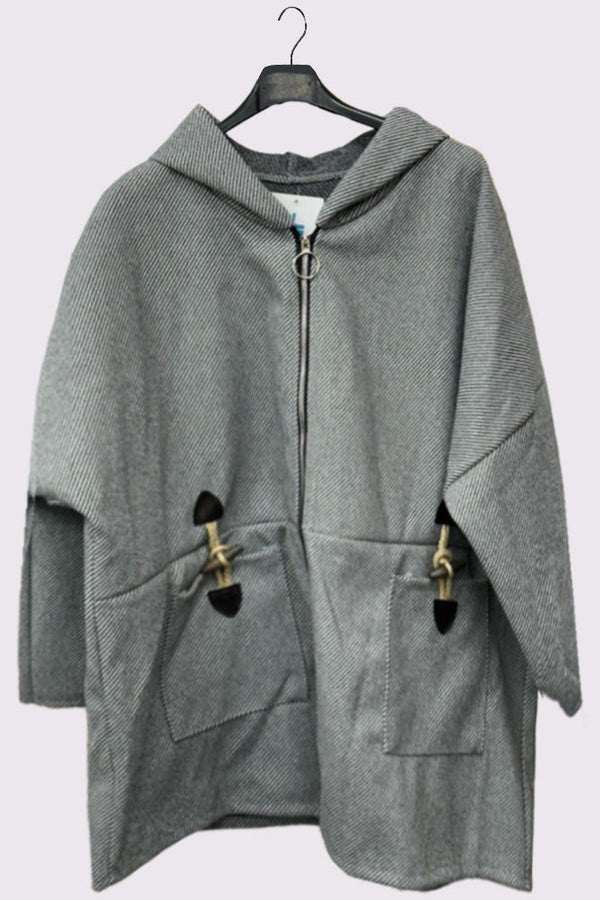 Plain Pockets Zipped Up Hoody