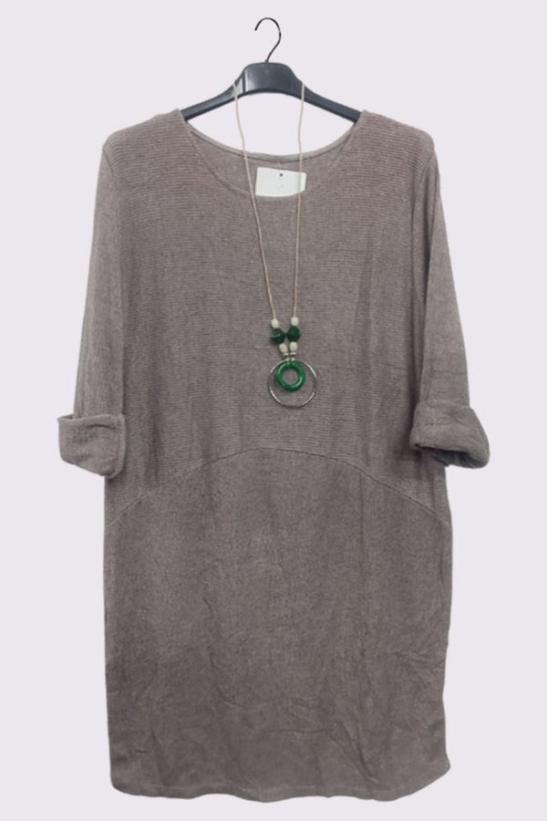 Plain Necklace Dress