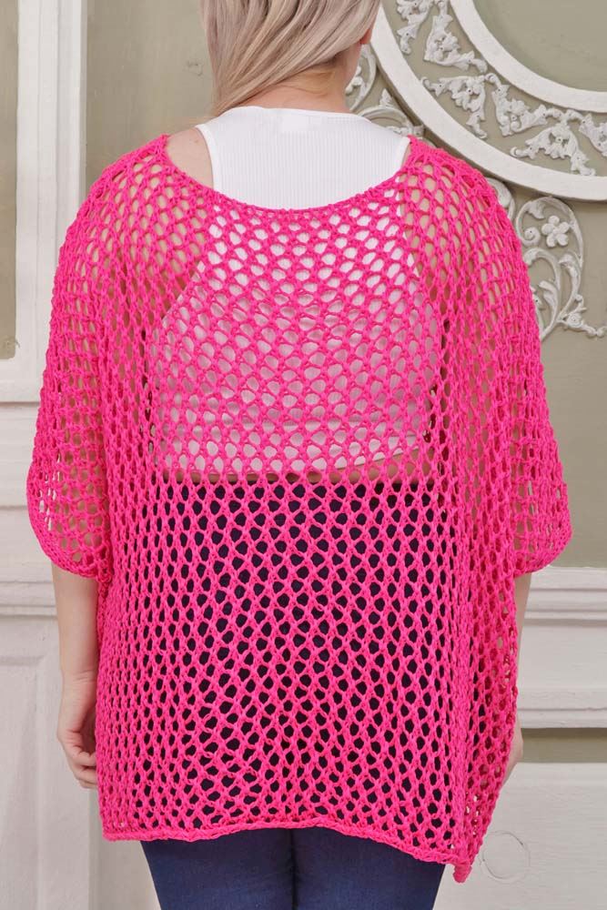 Crochet Star Pattern Mesh Cotton Top