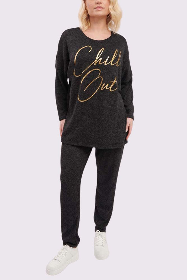 Italian Chill Out Gold Foil Logo Loungewear