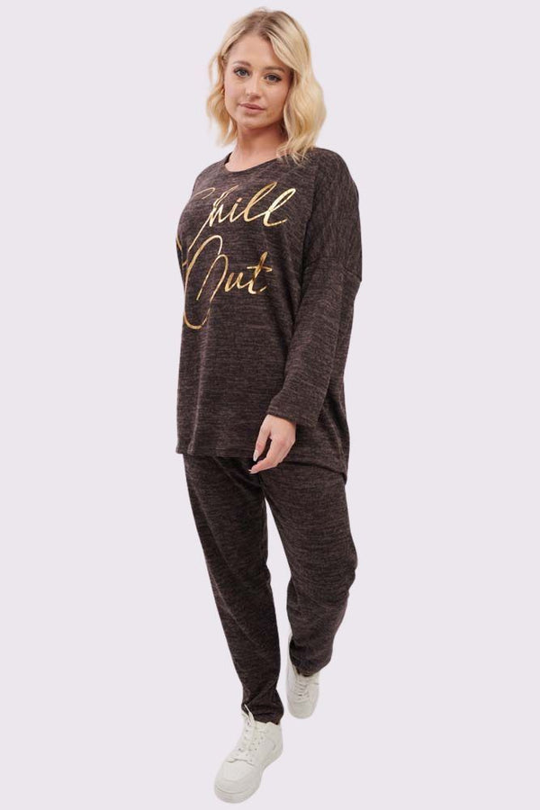 Italian Chill Out Gold Foil Logo Loungewear