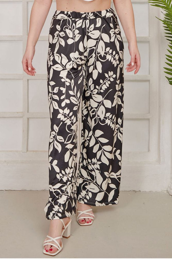 Leaves Print Palazzo