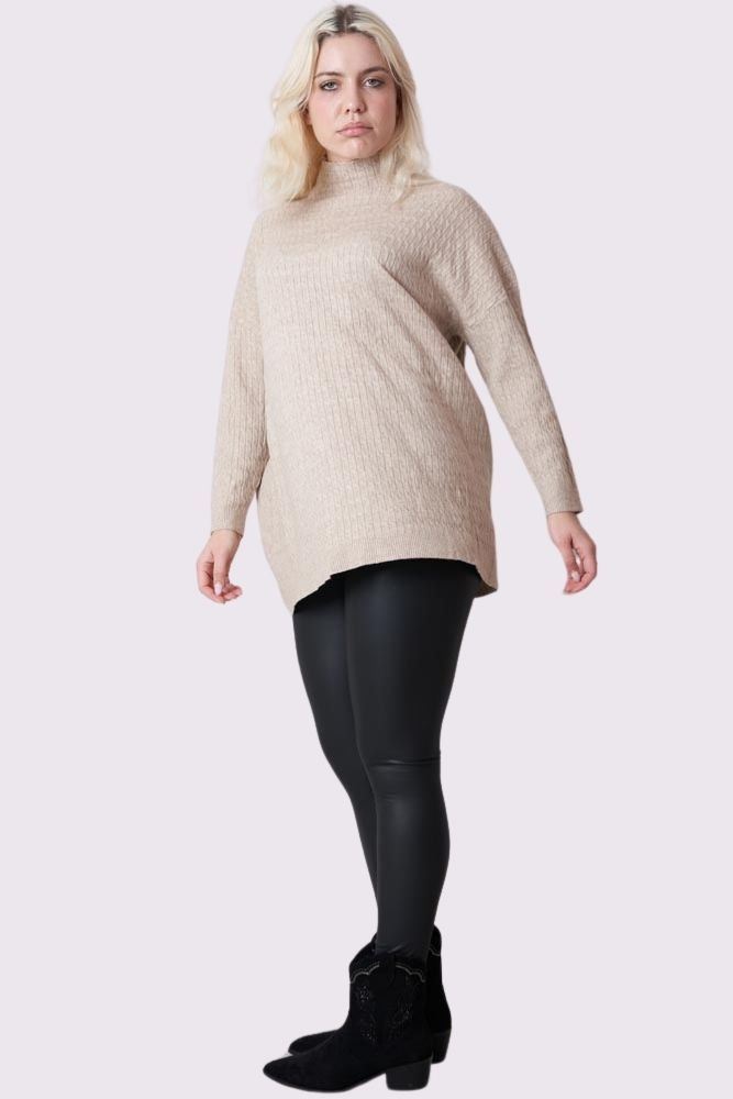 Plain Knitted Long Sleeve Soft Feel Top