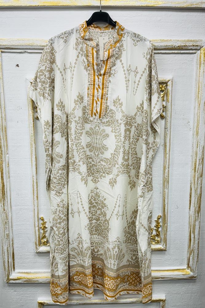 Chain Floral Baroque Print Dress