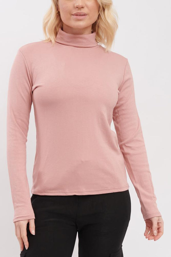 Plain Knitted Tunic Viscose Top