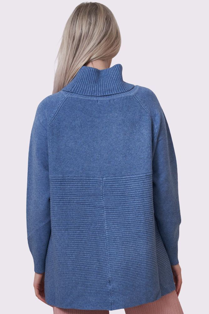 Plain Ribbed Tunic Jumper