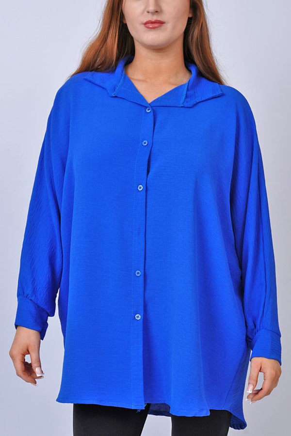 Plain Button Up Viscose Shirt