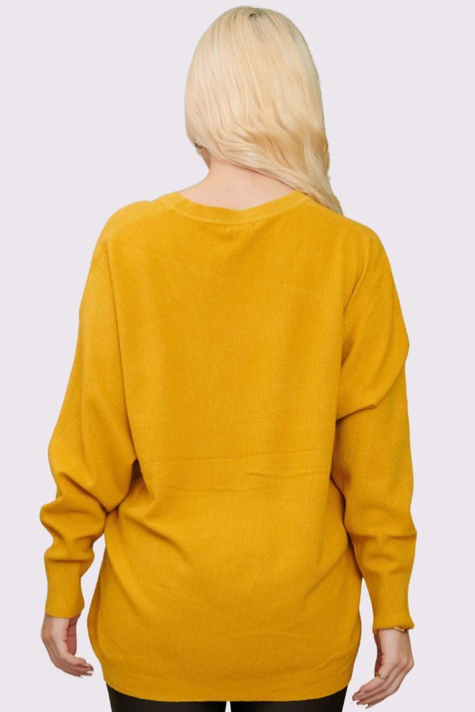 Plain Ribbed Long Sleeve Soft Feel Top