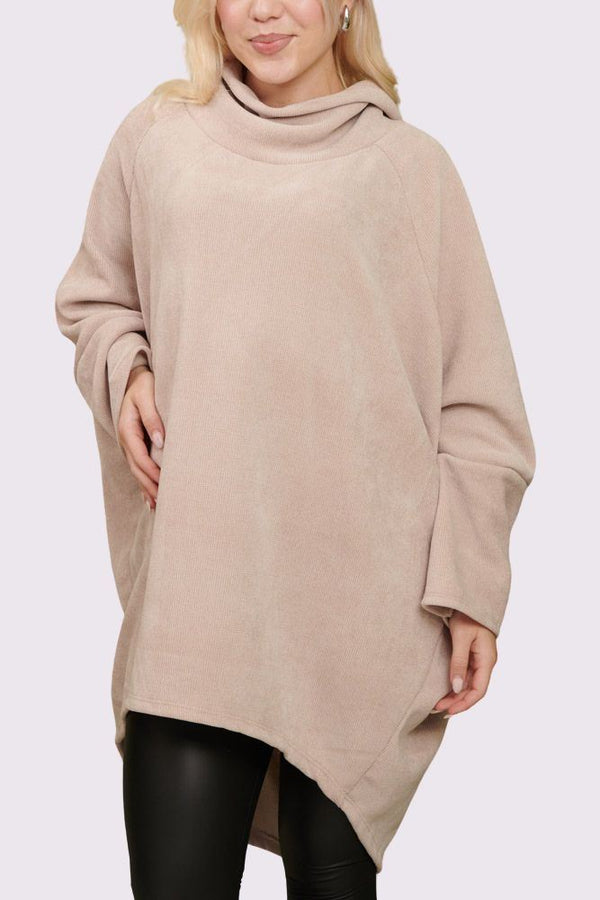 Ribbed Long Sleeve Oversized Top