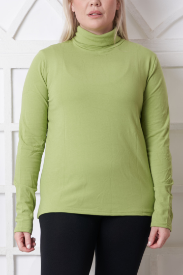 Plain Knitted Tunic Viscose Top