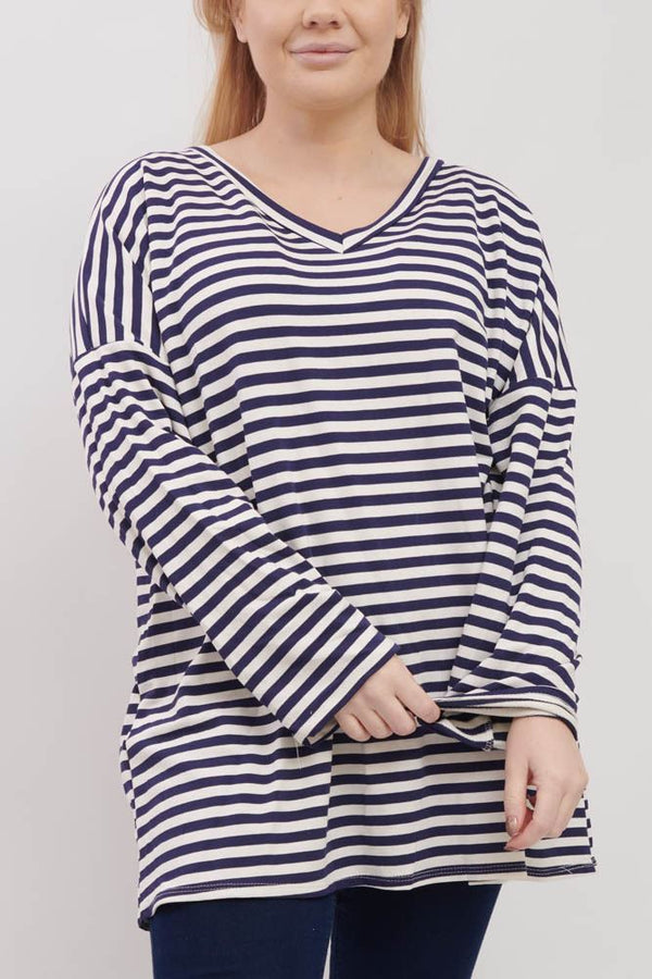 Stripe Print Cotton Top