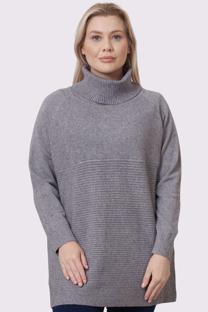 Plain Ribbed Tunic Jumper