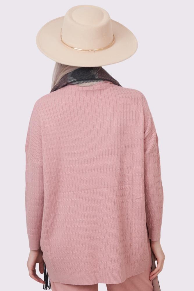 Plain Knitted Long Sleeve Soft Feel Top