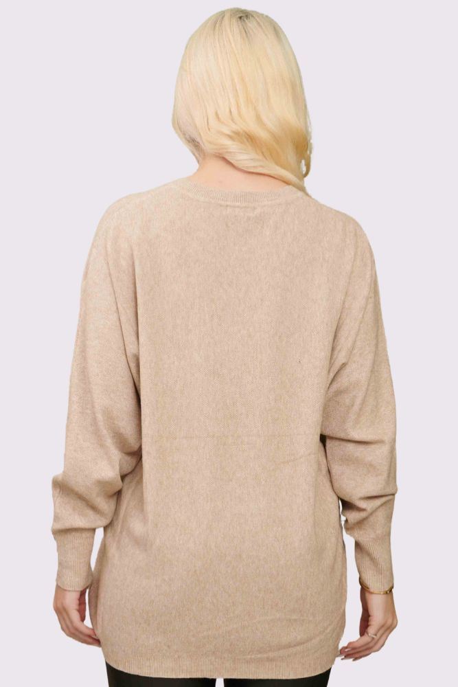 Plain Ribbed Long Sleeve Soft Feel Top