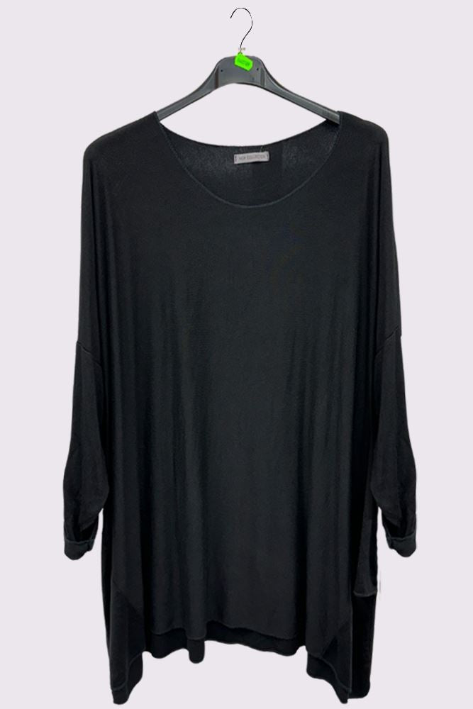 Plain Soft Feel Hanky Hem Top