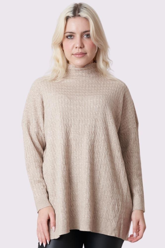 Plain Knitted Long Sleeve Soft Feel Top