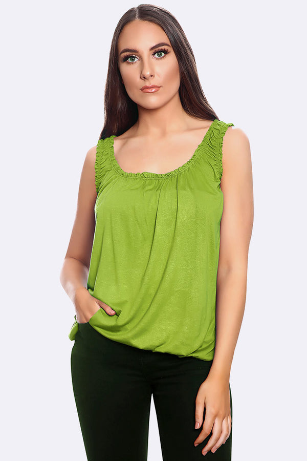 Basic Elasticated Vest Top_GRWO