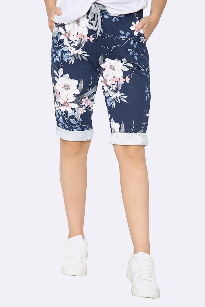 Italian Placement Lilly Print Cropped Pants