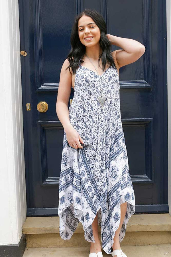 Felicity Elephant Print Hanky Dress