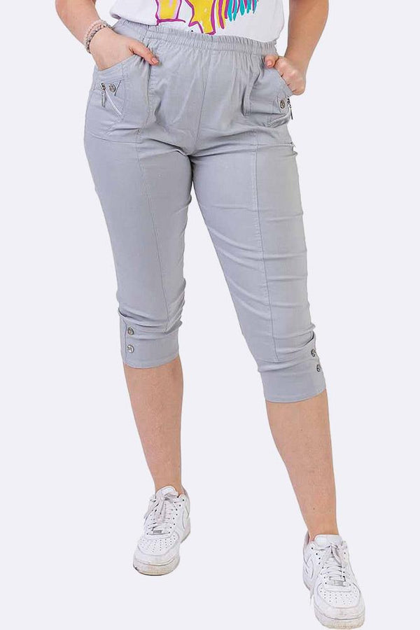 COTTON ZIPPED CROPPED JOGGERS