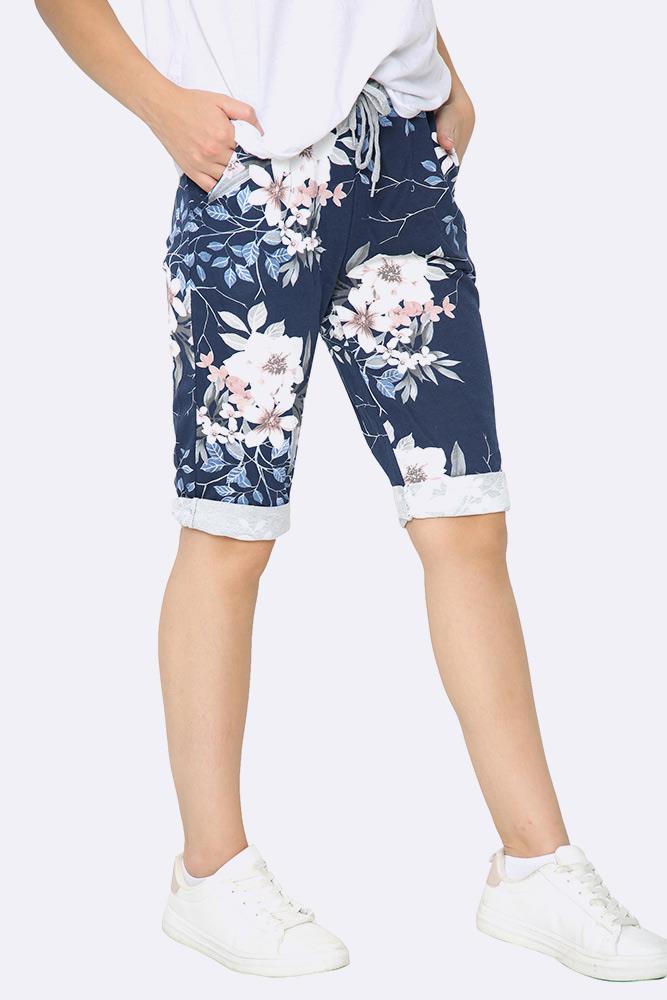 Italian Placement Lilly Print Cropped Pants