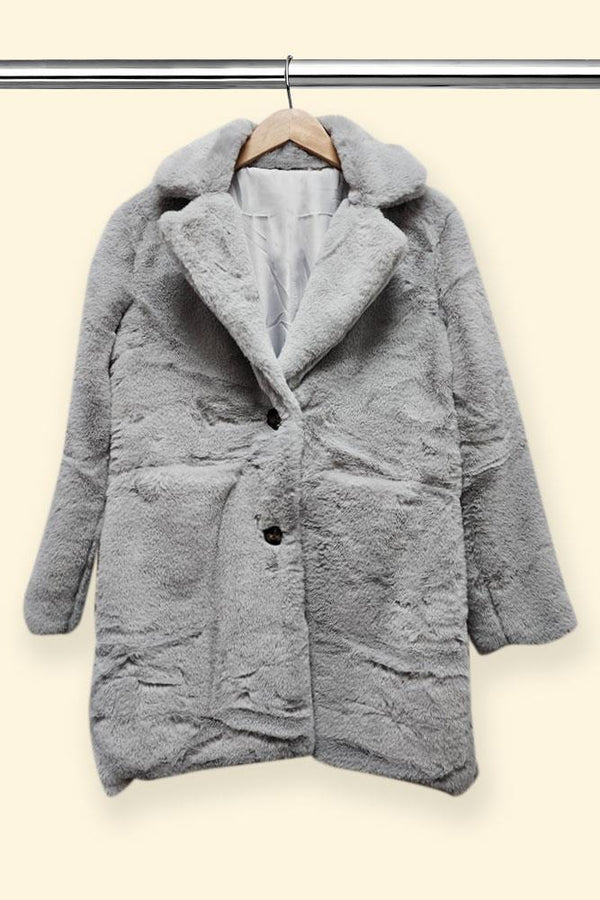 Fluffy Collar Coat